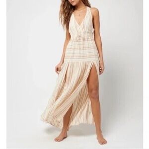 L*space Sz Large Emma Maxi Dress / Swim Cover up Sun soaked Striped NWT